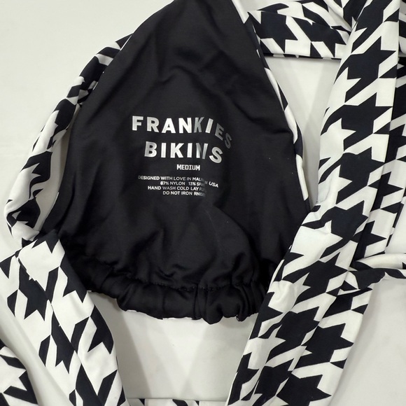 Frankie's Bikinis Black and White Patterned Bikini - Picture 3 of 3